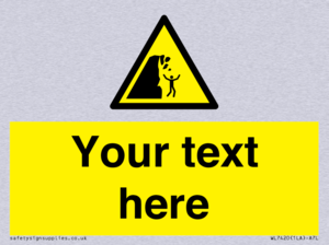 Custom Warning unstable cliff